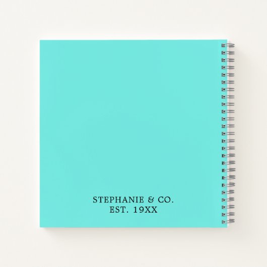 グラムアクアティファニーテーマ誕生日ゲストブック ノートブック (裏面)