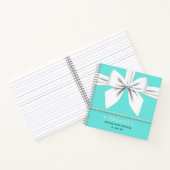 グラムアクアティファニーベビーシャワーゲストブック ノートブック (内部)