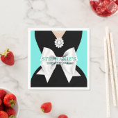 グラムアクアティール(緑がかった色)ファンシーティファニーテーマベビーシャワー スタンダードカクテルナプキン (インサイチュ)