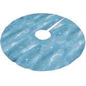 グラムアクアブルートロピカルグリッター葉 ブラッシュドポリエステルツリースカート (アングル)