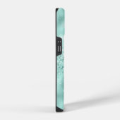 グラムアクアブルーフォイル紙吹雪 iPhoneケース (右側面)