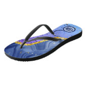 グラムアクアブルー水滴グラデーション |モノグラム ビーチサンダル (アングル)