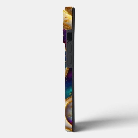 グラムアモダンア&パープルグリッターモノグラム Case-Mate iPhoneケース (裏面 / 左)