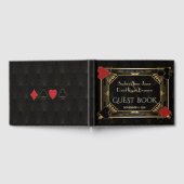グラムアールデコカジノラスベガストランプのポーカー結婚ズ ゲストブック (全面)