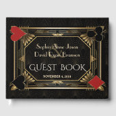 グラムアールデコカジノラスベガストランプのポーカー結婚ズ ゲストブック (正面)