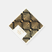 グラムアールデコブラックギャツビー1920年代スタイル結婚ズ スタンダードカクテルナプキン (角)