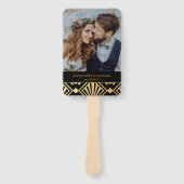 グラムアールデコブラックギャツビー1920年代スタイル結婚ズ ハンドファン (正面)