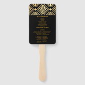 グラムアールデコブラックギャツビー1920年代スタイル結婚ズ ハンドファン (裏面)