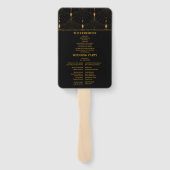 グラムアールデコブラックギャツビー1920年代スタイル結婚ズ ハンドファン (裏面)