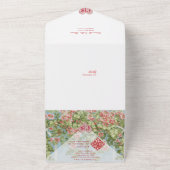 グラムアー素朴チバラガーデンフォトオーバーレイ結婚ズ オールインワン招待状 (外側)