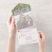 グラムアー素朴チバラガーデンフォトオーバーレイ結婚ズ オールインワン招待状 (貼ってはがせる)