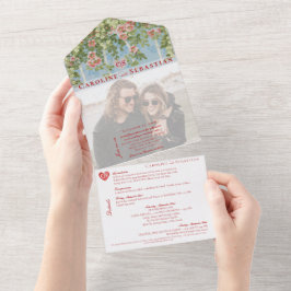 グラムアー素朴チバラガーデンフォトオーバーレイ結婚ズ オールインワン招待状