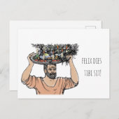 グラムィオの誕生日のペコック ポストカード (正面/裏面)