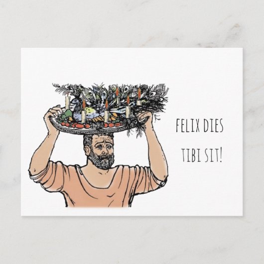 グラムィオの誕生日のペコック ポストカード (正面)