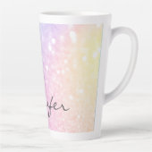 グラムイリジッドグリッターパーソナライズされたカラフル カフェラテマグ (右)