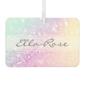 グラムイリジッドグリッターパーソナライズされたカラフル カーエアーフレッシュナー (裏面)