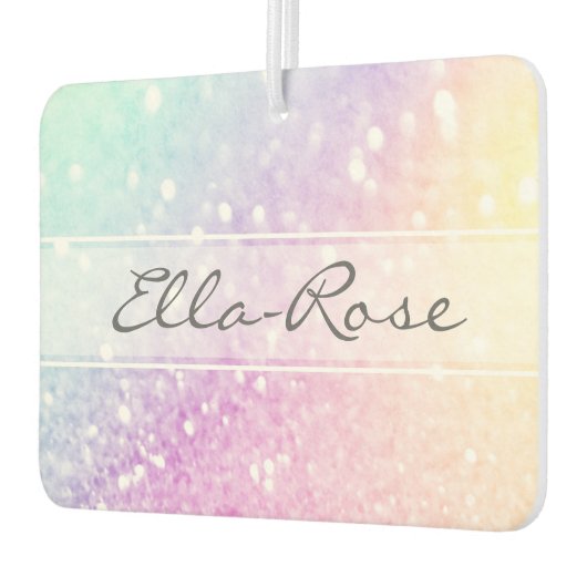 グラムイリジッドグリッターパーソナライズされたカラフル カーエアーフレッシュナー (左)