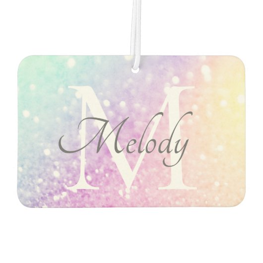 グラムイリジッドグリッターパーソナライズされたカラフル カーエアーフレッシュナー (裏面)