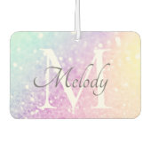 グラムイリジッドグリッターパーソナライズされたカラフル カーエアーフレッシュナー (正面)