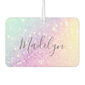 グラムイリジッドグリッターパーソナライズされたカラフル カーエアーフレッシュナー (正面)