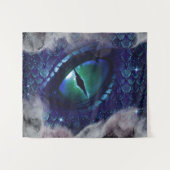 グラムインクゴシックブルー中世ドラゴン タペストリー (正面(横))