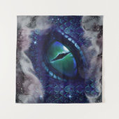 グラムインクゴシックブルー中世ドラゴン タペストリー (正面(横))