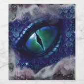 グラムインクゴシックブルー中世ドラゴン ワインラベル (シングルラベル)