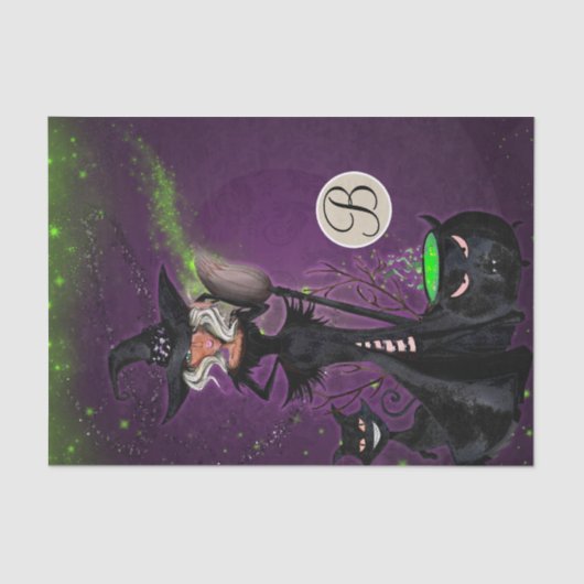 グラムウィッチハロウィーンモノグラムレターイニシャル 薄葉紙 (正面)