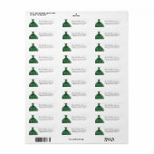 グラムエメラルドグリーンシルバーグリッターガウンキンセアニェラ ラベル (フルシート)