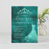 グラムエメラルドグリーンダイアモンドティアラドレスキンセアニェラ 招待状 (スタンド正面)