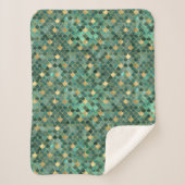 グラムエメラルドグリーン金ゴールドマーメイドパタはかりで測ーン シェルパブランケット (正面)