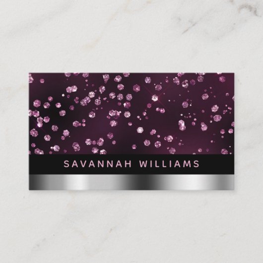 グラムエレガントグリッタージュエルズモノグラムプロフェッショナル 名刺 (正面)