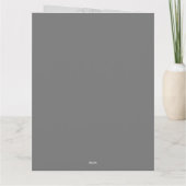 グラムエレガントシルバー金ゴールド50ファブ誕生日写真 サンキューカード (裏面)