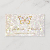 グラムエレガントバタフライまつげ延長アフターケア 名刺 (正面)