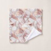 グラムエレガントバラ金ゴールドアガテマーブルパターン バスタオルセット (ウォッシュタオル)