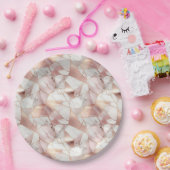 グラムエレガントバラ金ゴールドアガテマーブルパターン ペーパープレート (パーティー)