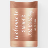 グラムエレガントバラ金ゴールド30th誕生日の背景 横断幕 (縦)