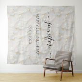 グラムエレガントパステルオパールジェムストーン誕生日 タペストリー (インサイチュ(横))