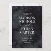 グラムエレガントブモダンラックゴシック結婚ズ 招待状 (正面)