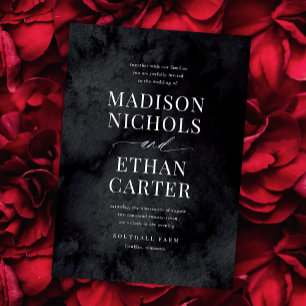 グラムエレガントブモダンラックゴシック結婚ズ 招待状