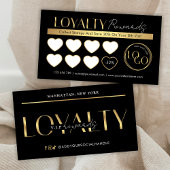 グラムエレガントブラック&金ゴールドロゴメイクアップサロン ロイヤリティカード