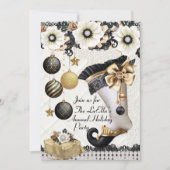 グラムエレガントホリデークリスマスパーティの招待状 招待状 (正面)