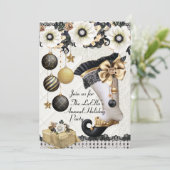 グラムエレガントホリデークリスマスパーティの招待状 招待状 (スタンド正面)