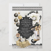 グラムエレガントホリデークリスマスパーティの招待状 招待状 (裏面)