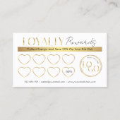 グラムエレガントホワイト&金ゴールドロゴメイクアップサロン ロイヤリティカード (裏面)