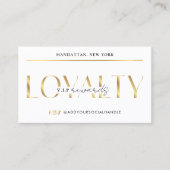 グラムエレガントホワイト&金ゴールドロゴメイクアップサロン ロイヤリティカード (正面)