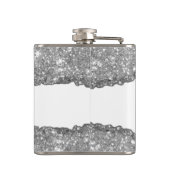 グラムエレガント破れたグリッター紙ネームモノグラム フラスク (裏面)