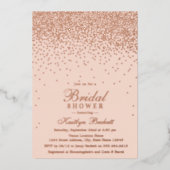 グラムエレガント紙吹雪ブライダルシャワー実在 箔招待状 (正面)