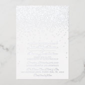 グラムエレガント紙吹雪結婚ズ実在ス 箔招待状 (正面)
