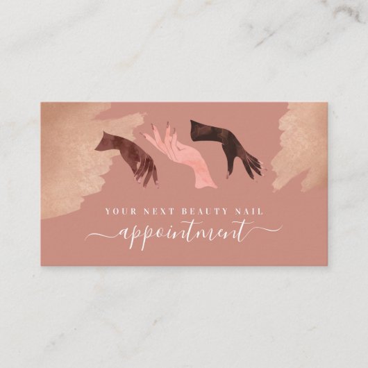 グラムエレガント美しいハンズネイルアーティストマニキュア 予約カード (正面)